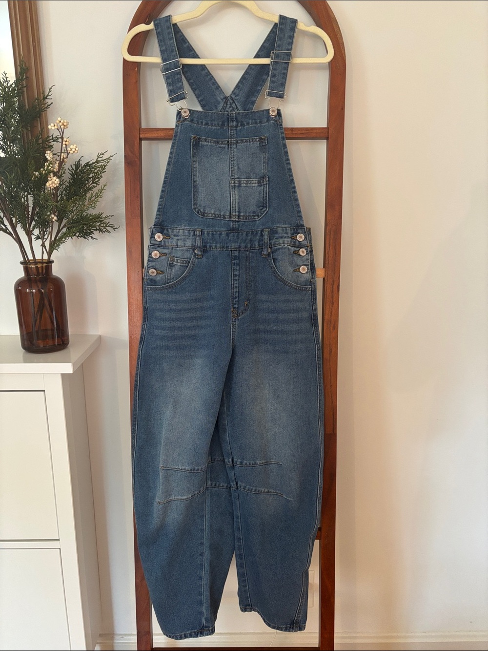 Barrel denim Overalls
